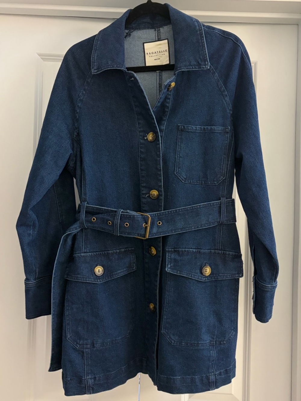 Bagatelle Dark Indigo Denim Belted Jacket